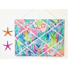 New Memo board made with Lilly Pulitzer PB New Mermaid Cove fabric   292500880300